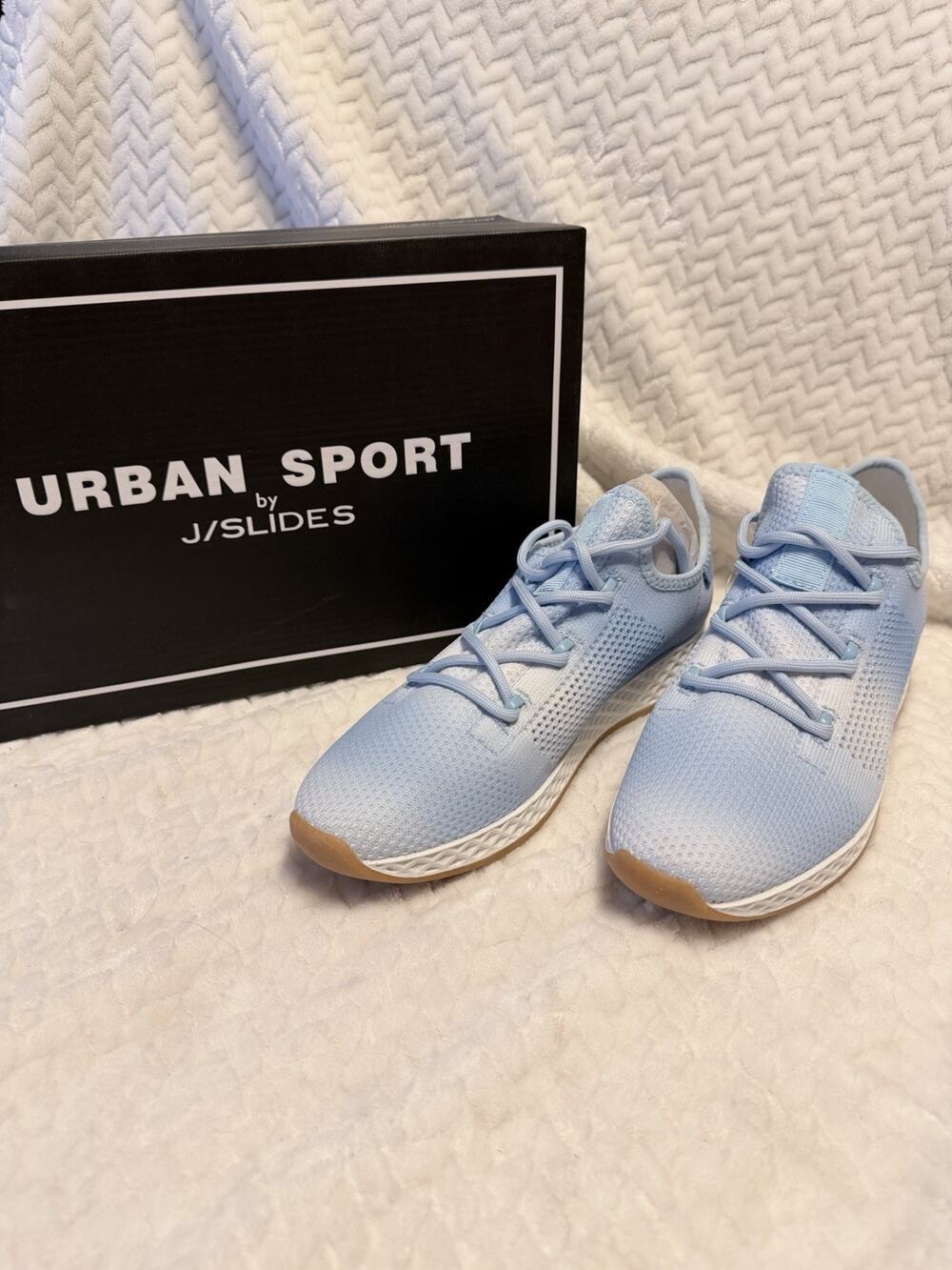 Urban Sport by JSlides Ophelia Women US 8 Blue TieDye Knit Shoes Sneakers
